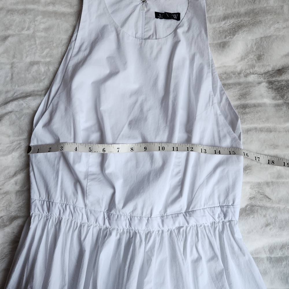 JCrew High Neck Cotton Poplin Sleeveless Midi Dress White Size 4, 6, 8, 10 NWT - Picture 8 of 16
